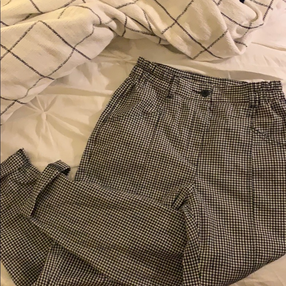 Gingham parachute trousers